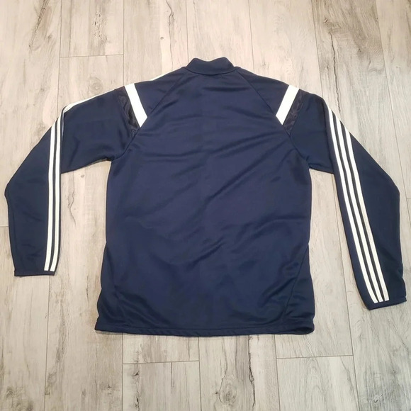 Mens  Adidas Tracksuit Jacket Full Zip Blue/White Size US M. - Picture 2 of 5